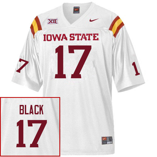 Men #17 Iowa State Cyclones College Football Jerseys Stitched Sale-White - Click Image to Close